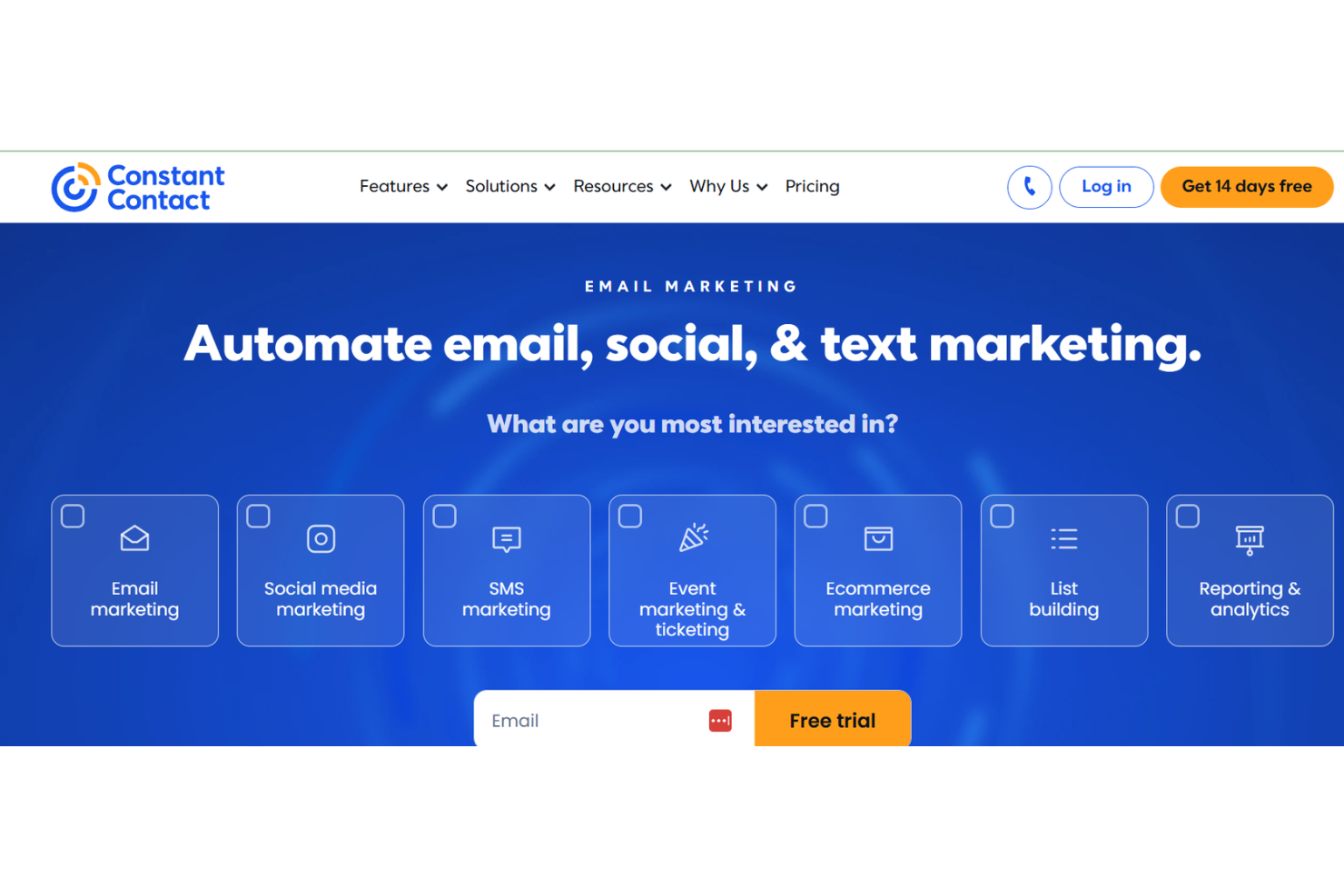 Constant Contact helps businesses create and manage email campaigns easily.