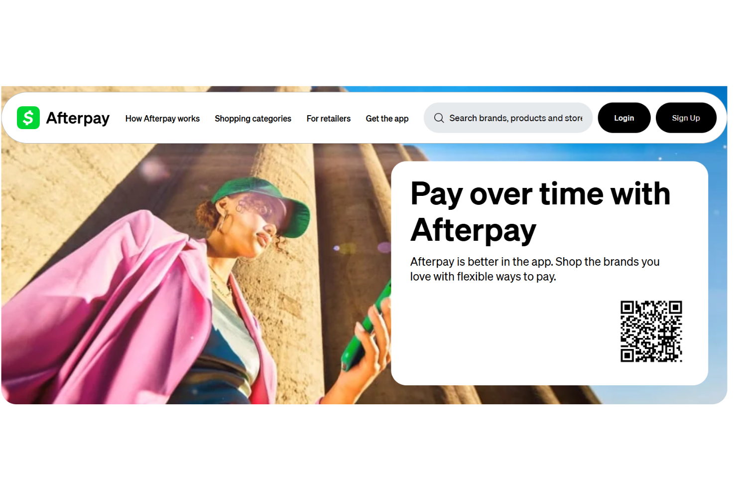 Afterpay lets customers split purchases into installments for flexible payments.
