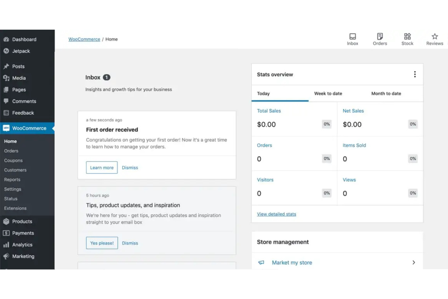 WooCommerce runs online stores with customizable selling tools.