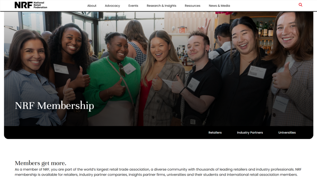 NRF membership page