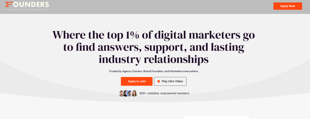 Foxwell Founders homepage