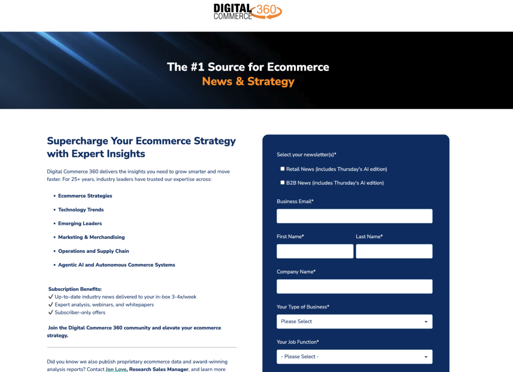Digital Commerce 360 newsletters