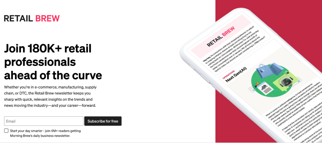 Retail Brew newsletters