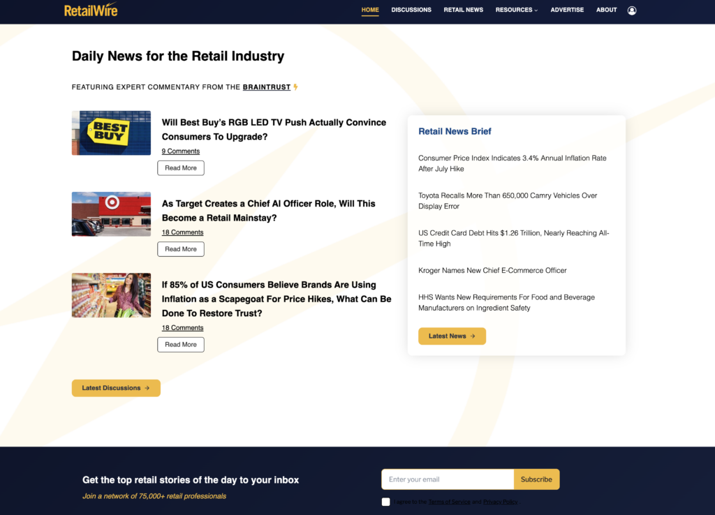 RetailWire newsletters