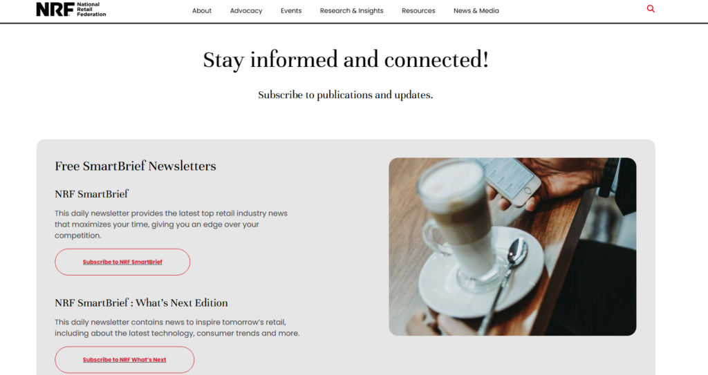 Newsletter der National Retail Federation