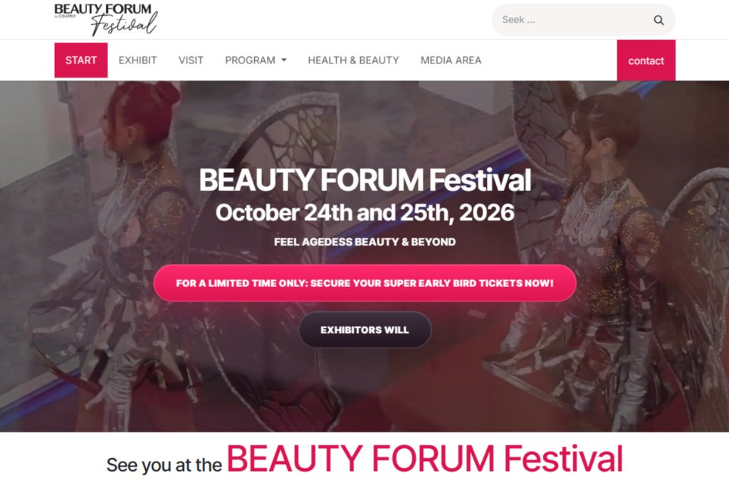 Beauty Forum Festival homepage