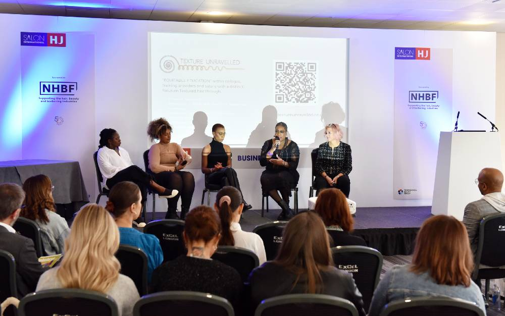 A panel discussion at the Salon International