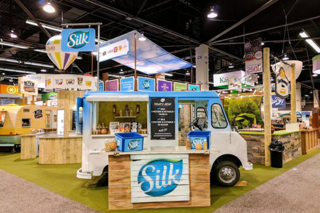 Great Food Expo exhibit booth featuring food brand displays