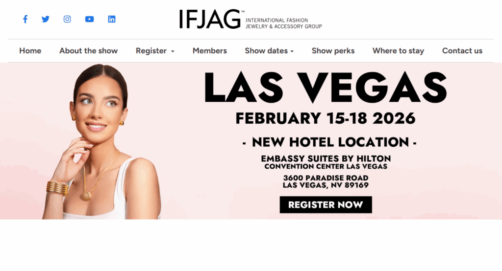 Home page of the IFJAG wholesale trade show 2026