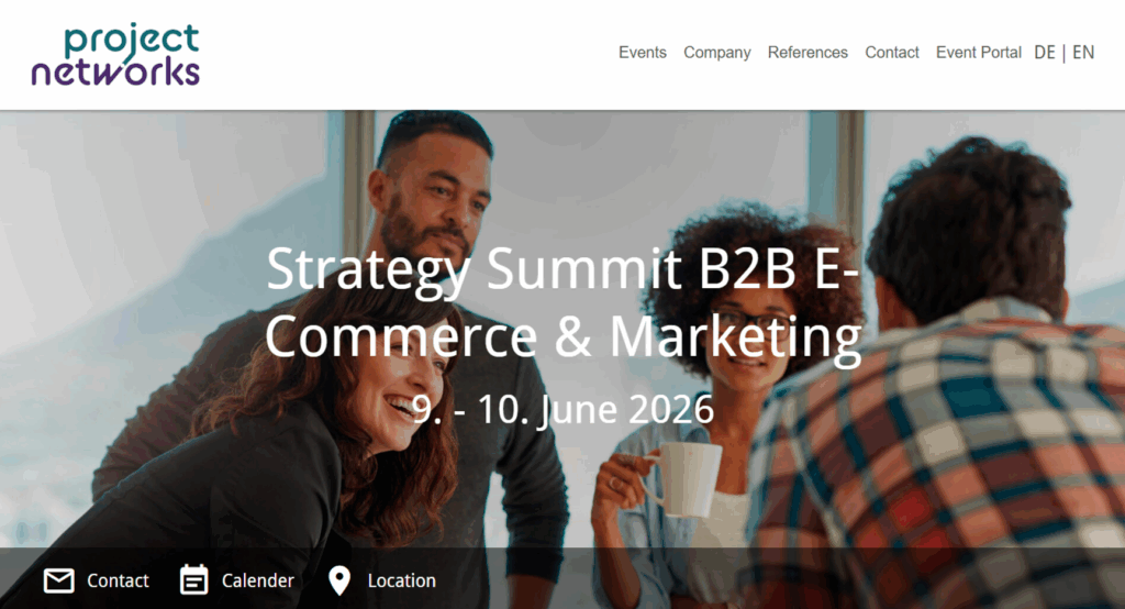 Website page of the Strategy Summit B2B Marketing &amp; E-Commerce 2026