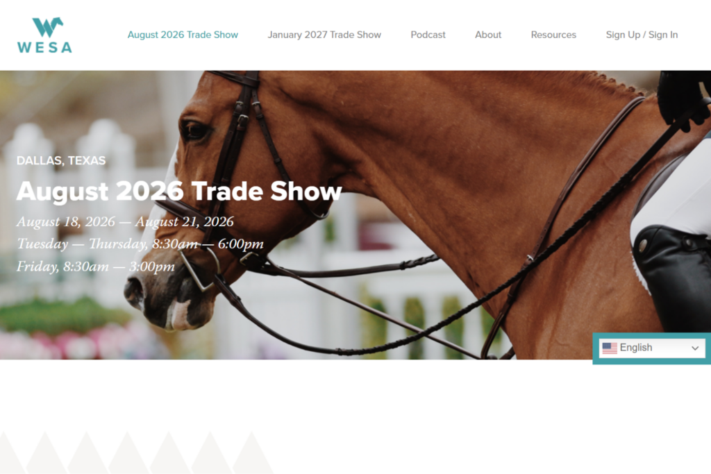 Page Web du Salon WESA 2026