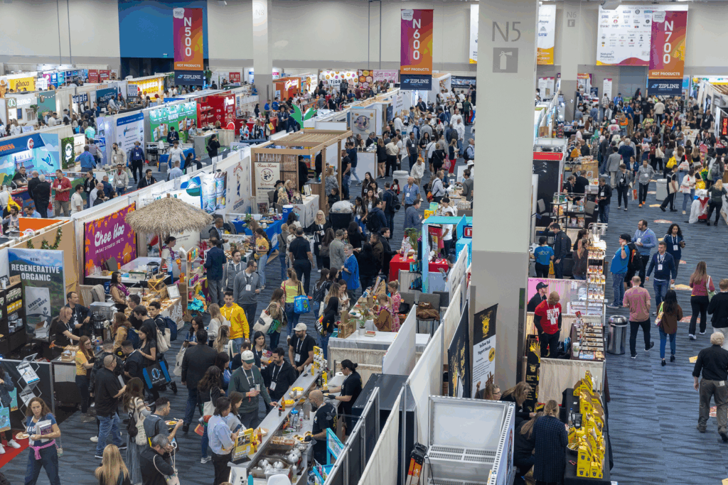 The trade floor of the Natural Products Expo West