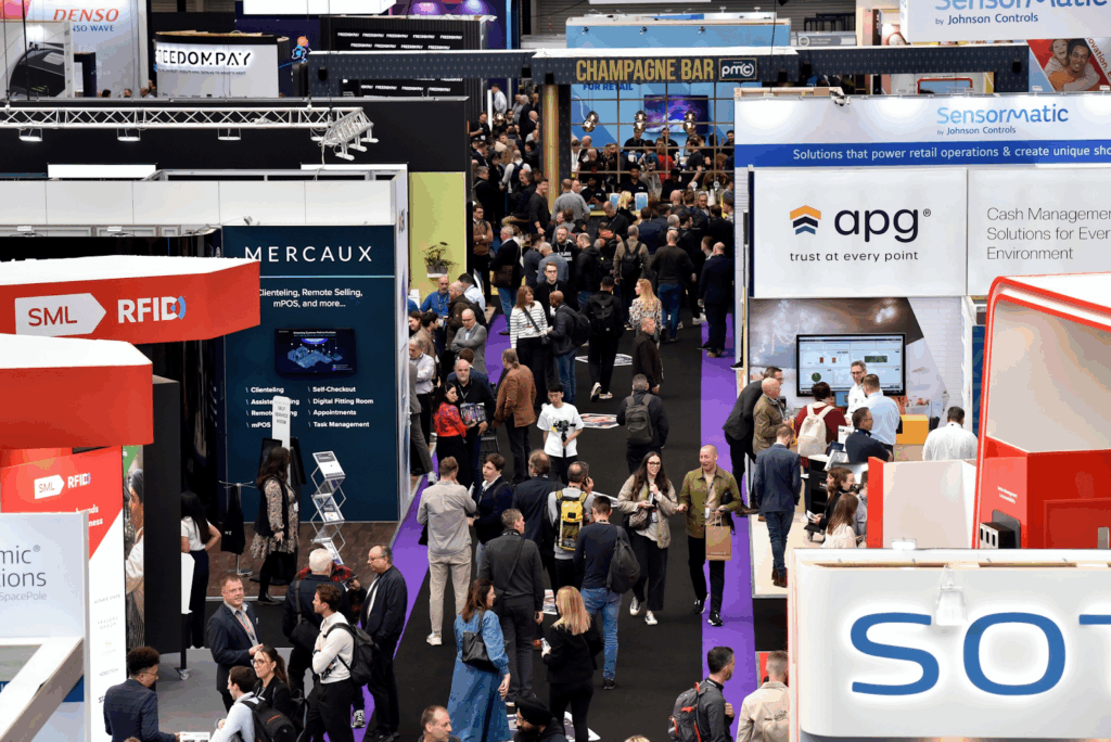 The exhibition floor of the Retail Technology Show