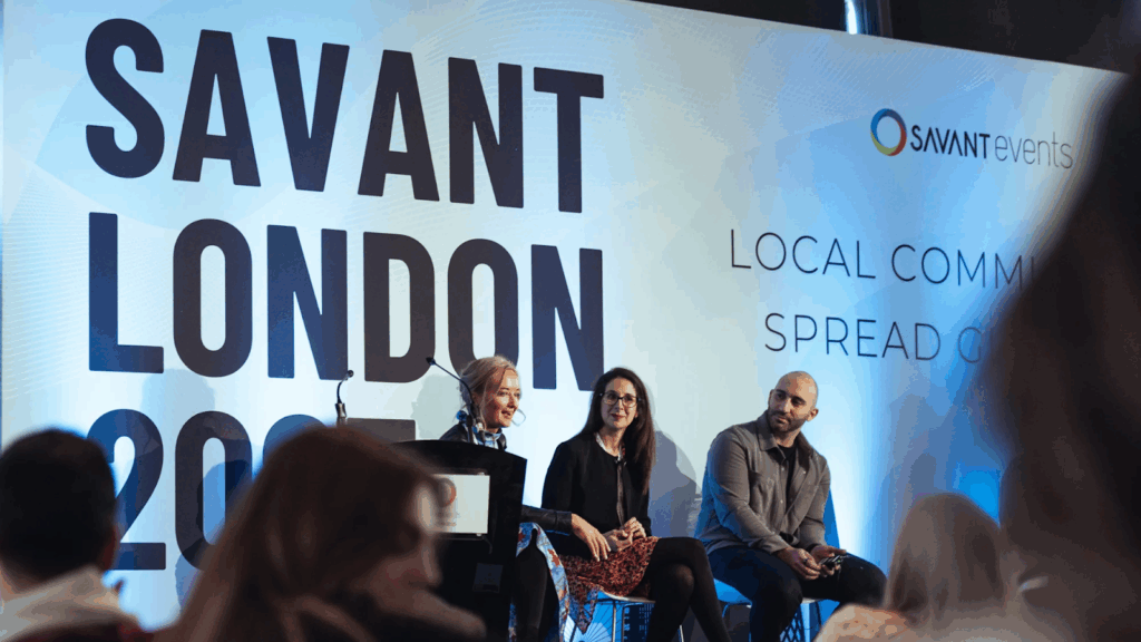 A panel discussion at one of the Savant Events