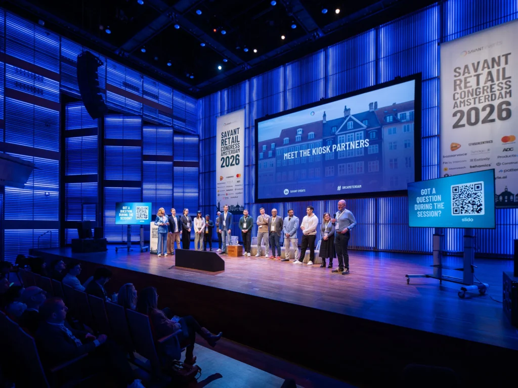 Kiosk partners on stage at the Savant Retail Congress