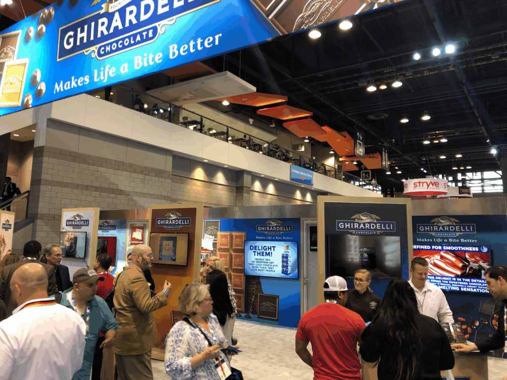 The trade show floor at the Sweets and Snacks Expo