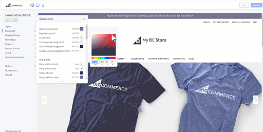 Bigcommerce Platform Screenshot