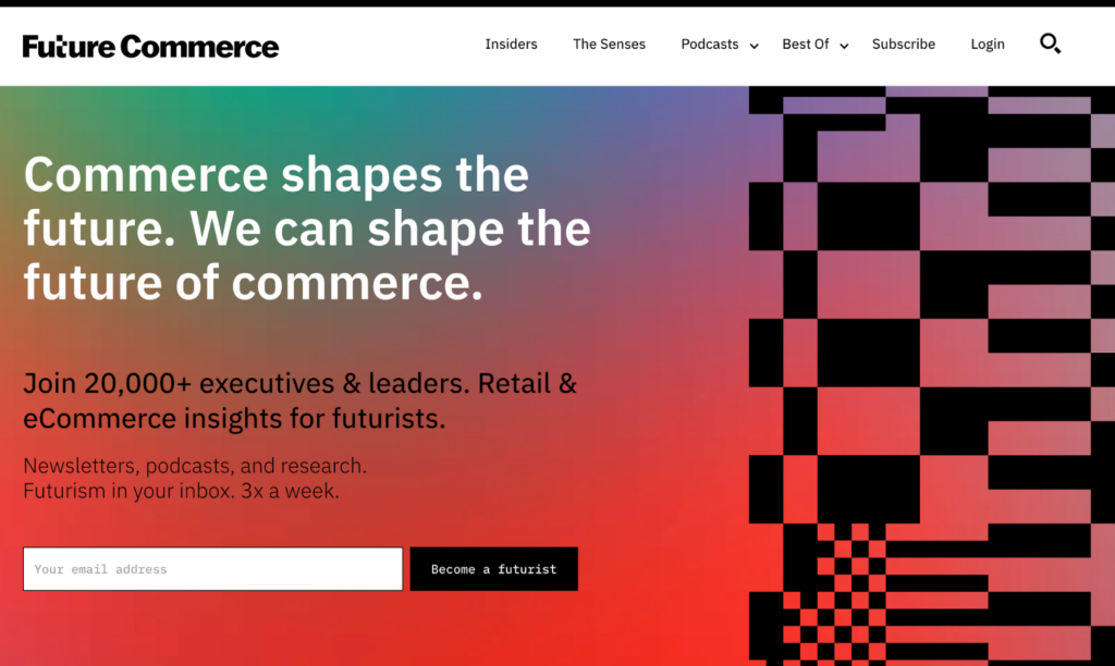 Future Commerce landing page