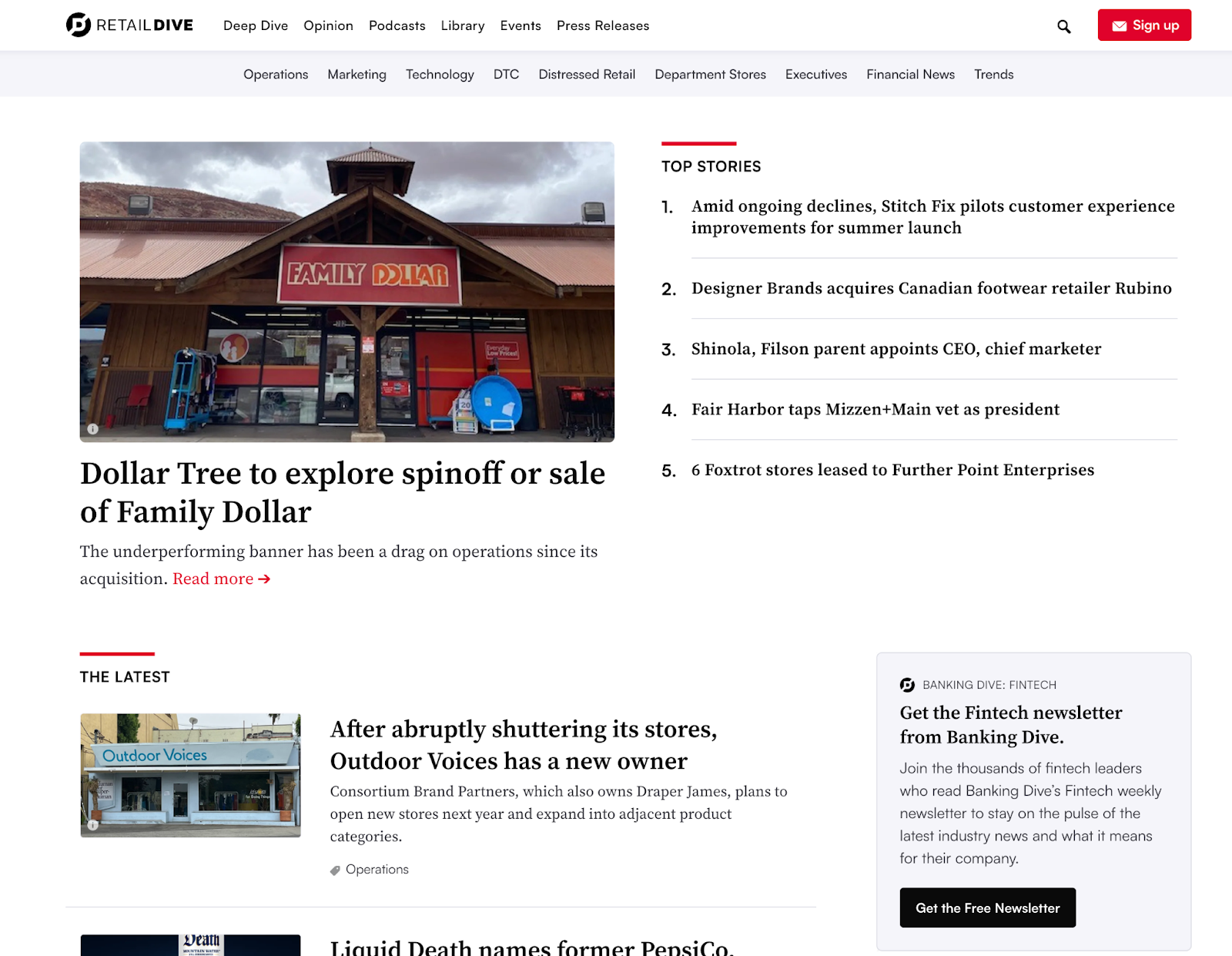 Retail Dive ecommerce blog