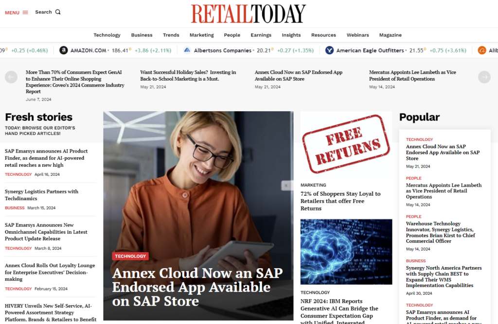 Retail Today newsletter website