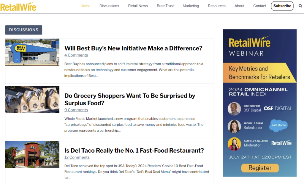 RetailWire, a retail newsletter