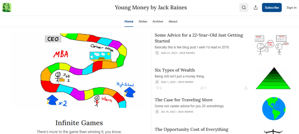 Young Money, a newsletter for entrepreneurs