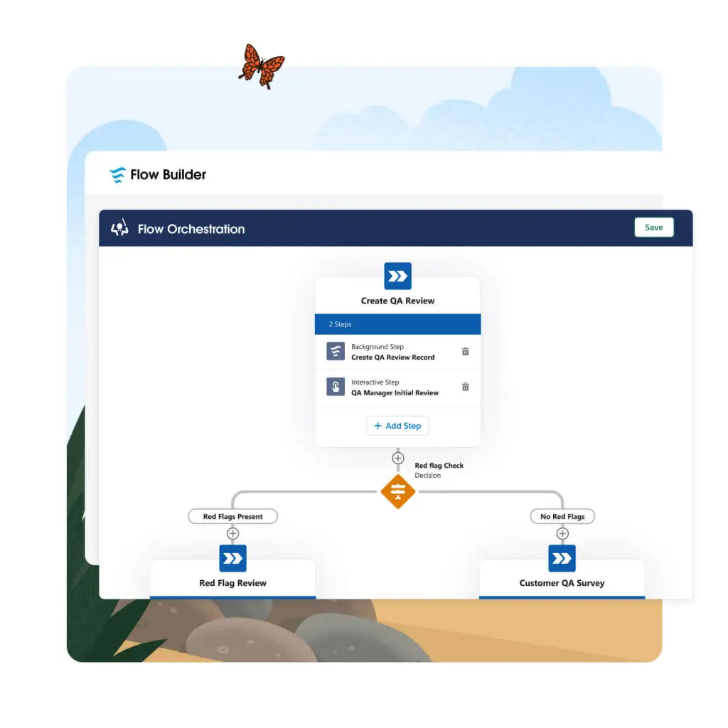 salesforce crm flow builder