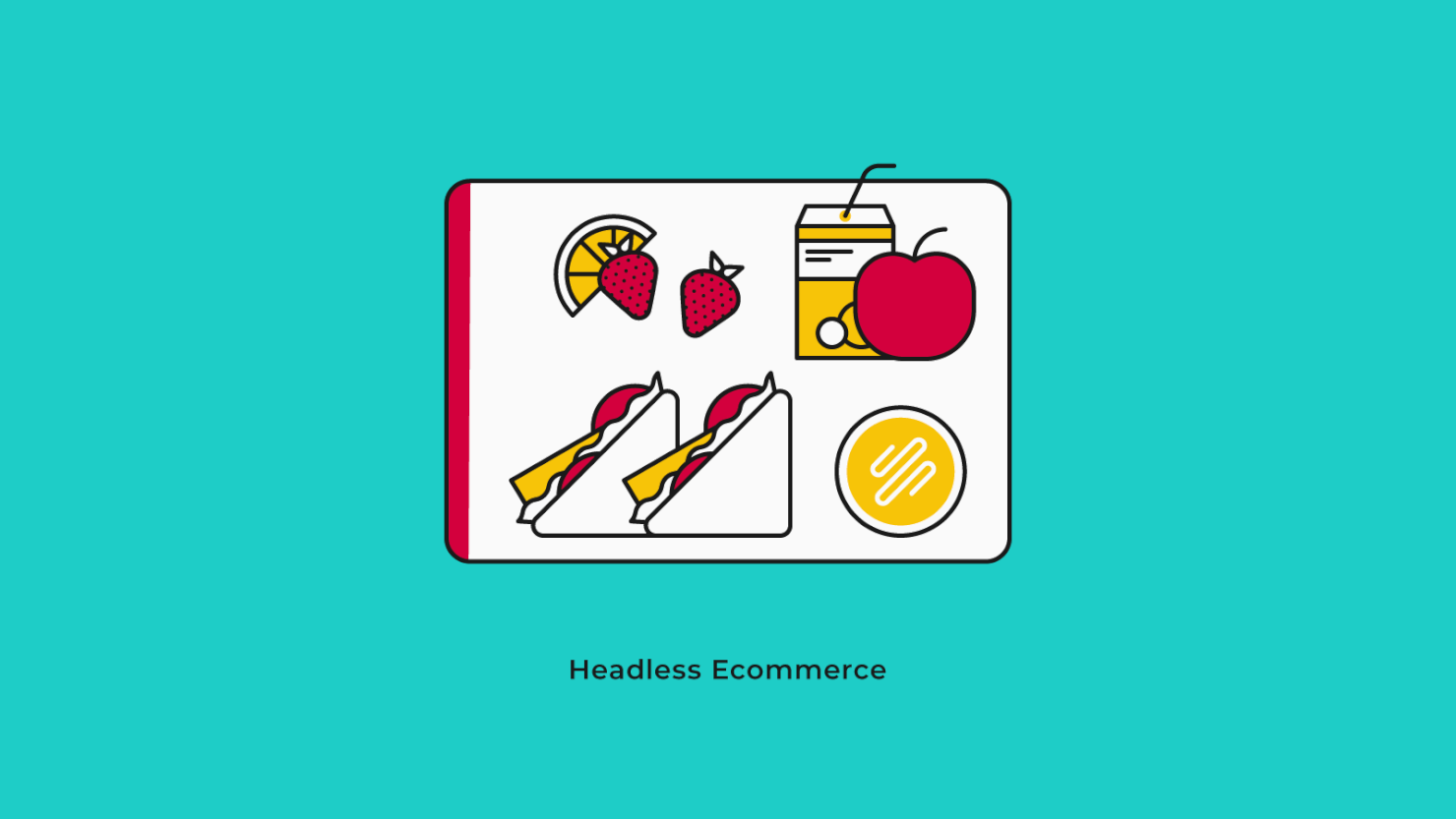 headless commerce flat lunch graphics