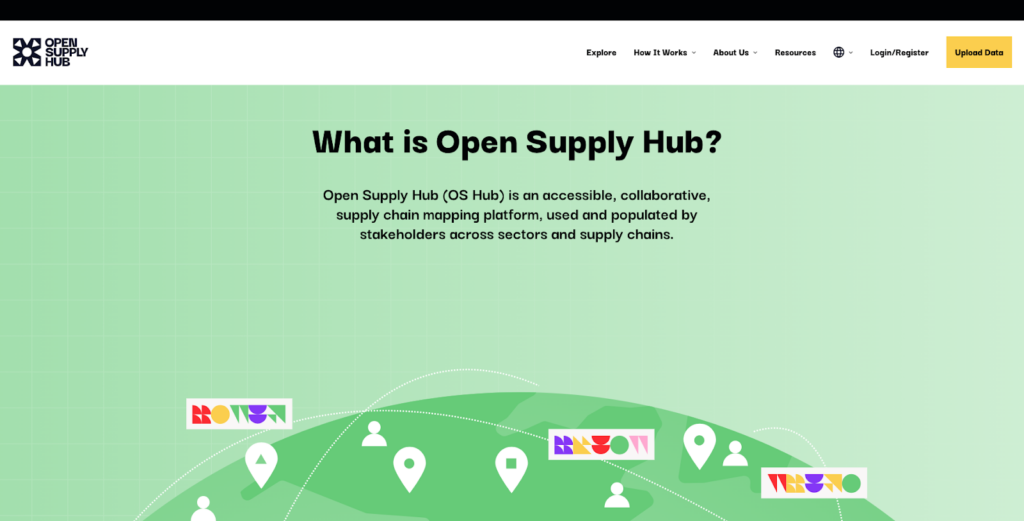 Screenshot of open supply hub
