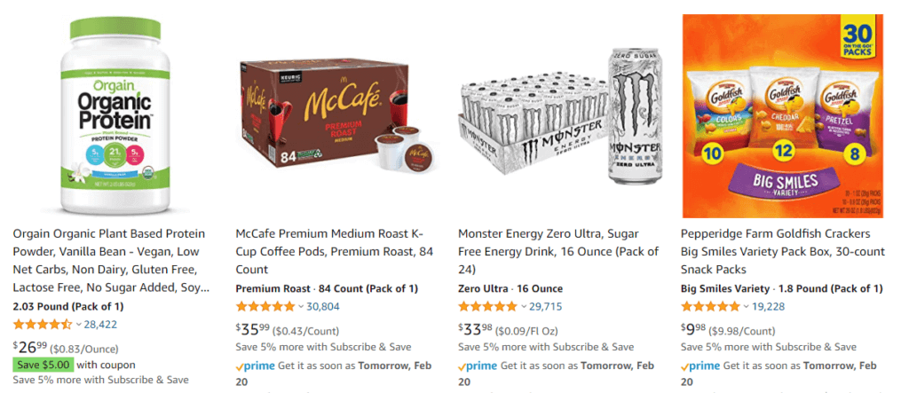 Subscription Example for Food Ecommerce Trends Screenshot