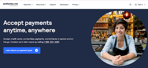 Authorize.net Screenshot