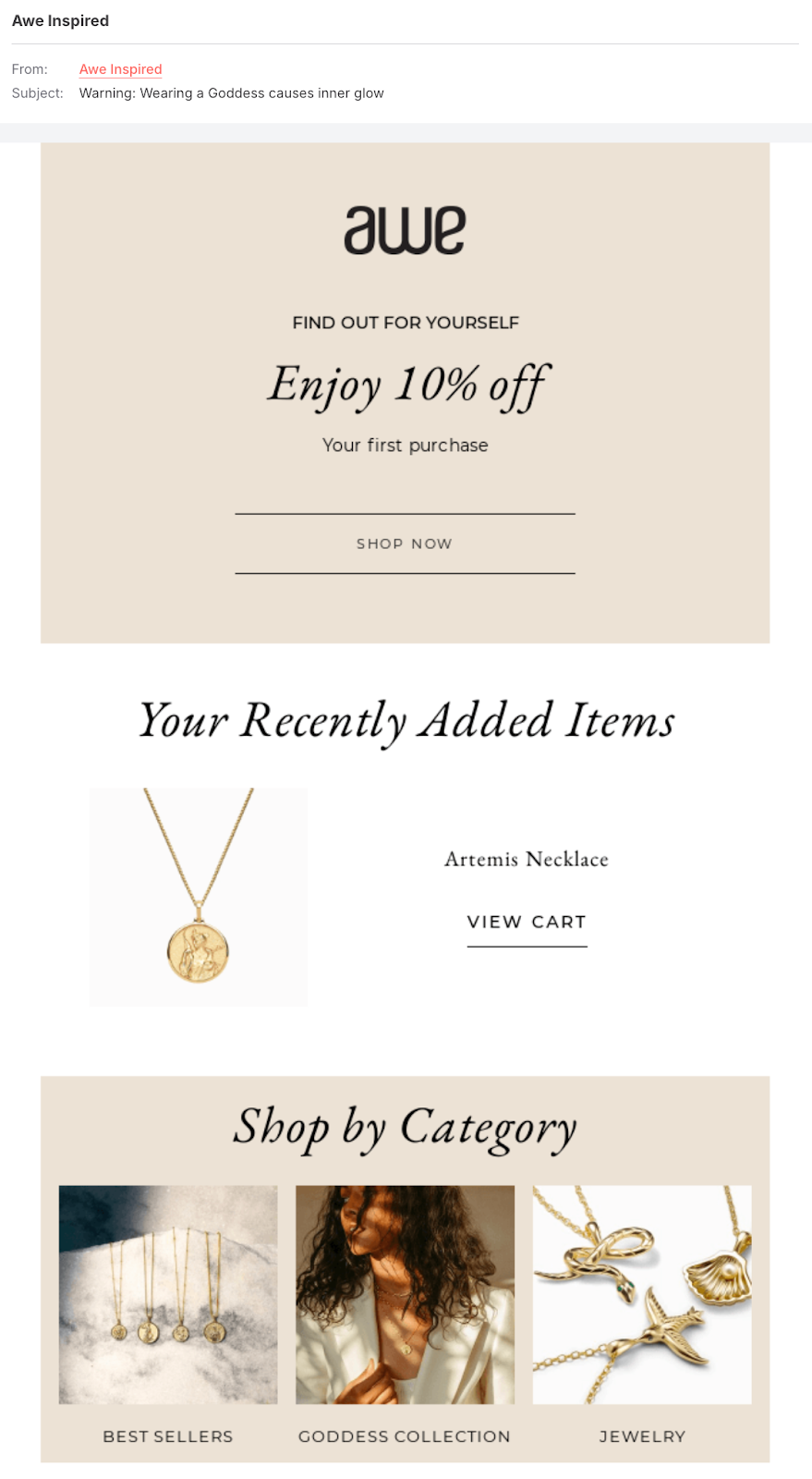 Awe Inspired Discount offer screenshot