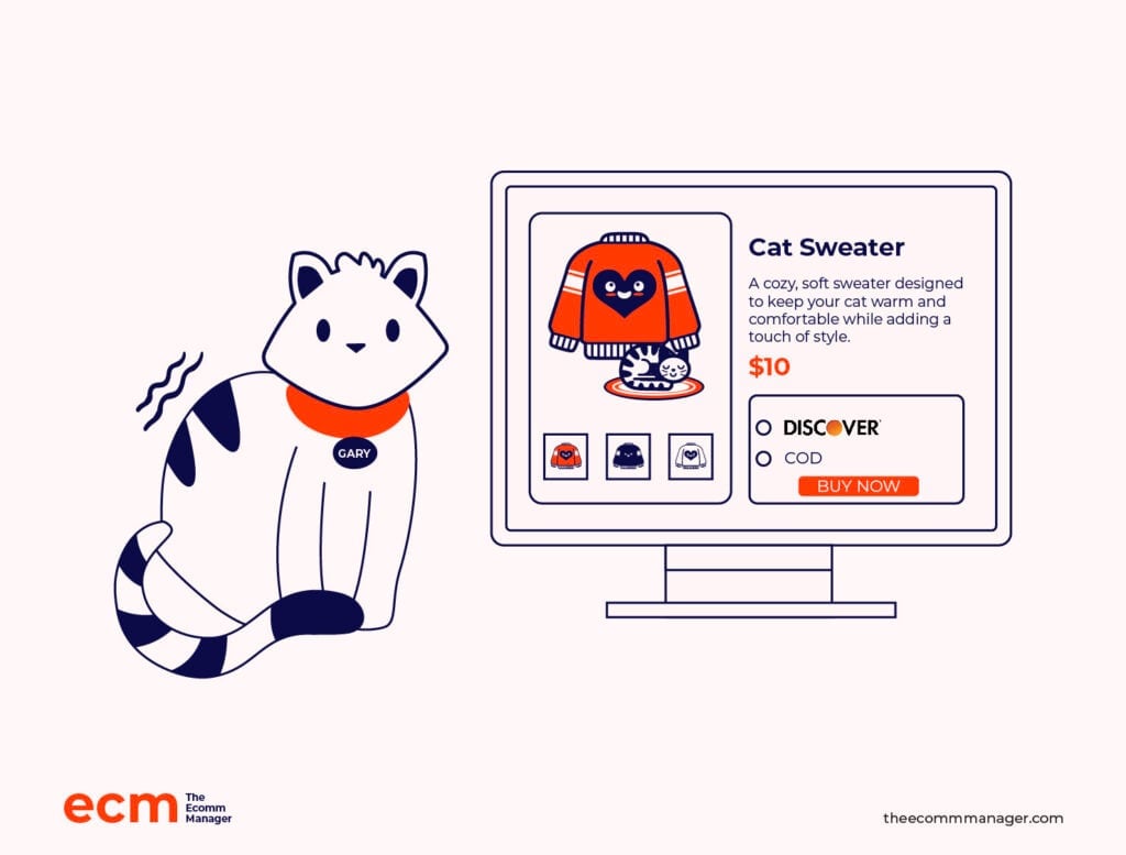 gary the cat disappointed by the payment options