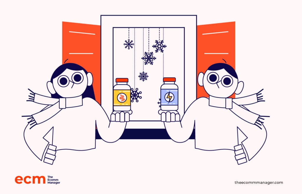 couple taking supplements in winter screenshot