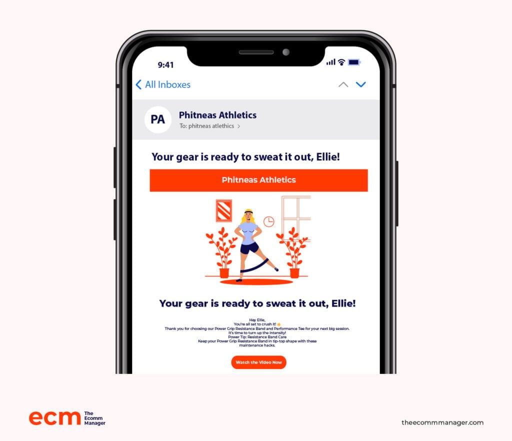 Phitneas Athletics SMS message infographic