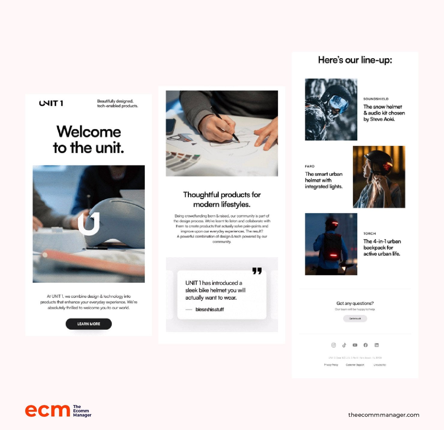 unit 1 welcome email campaign example