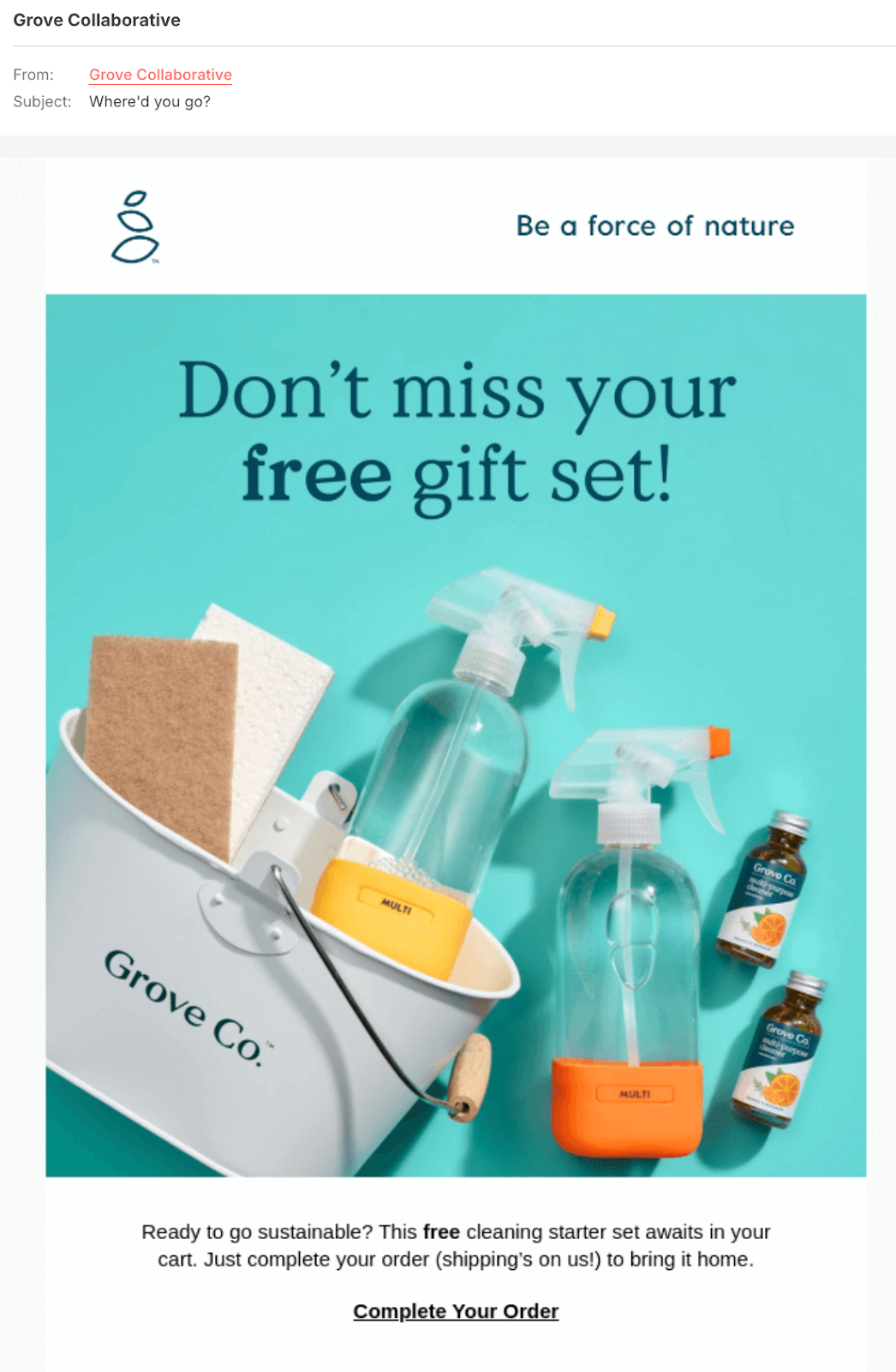 Grove Collaborative freebies screenshot