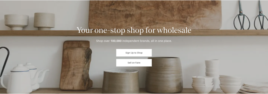 faire wholesale marketplace b2b ecommerce