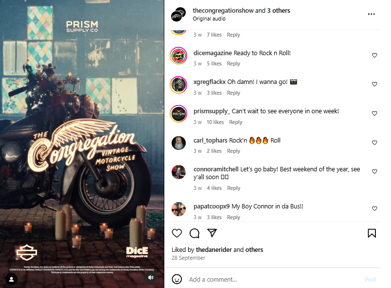 harley davidson social media screenshot