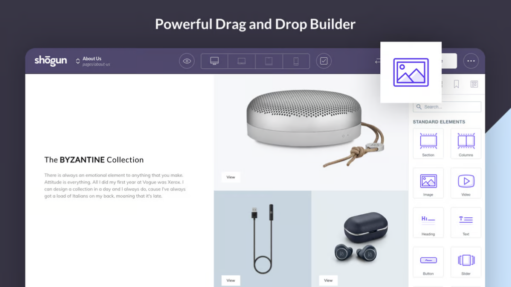 shogun page builder editor visual