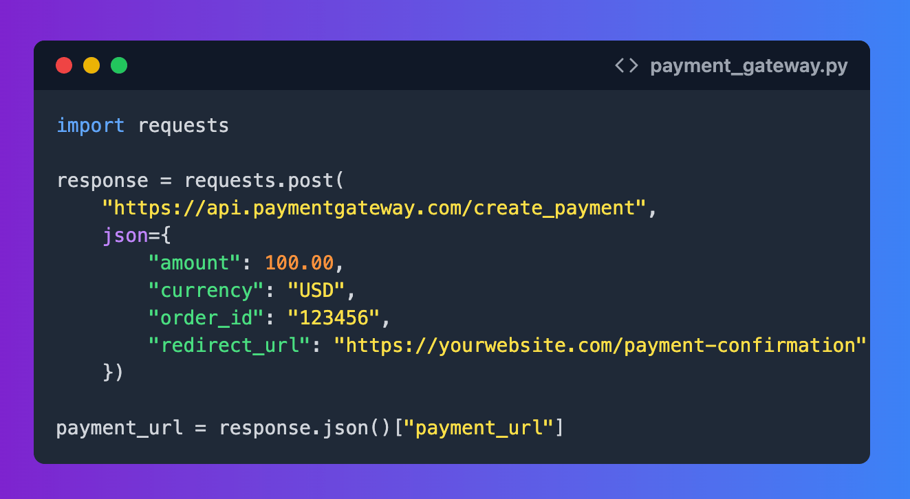 post request code snippet