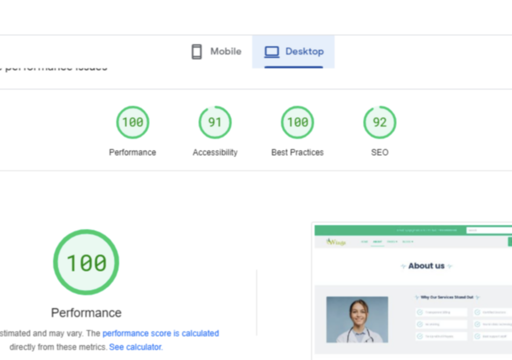 speed up site screenshot