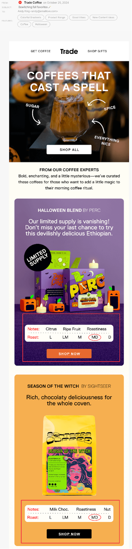 trade coffee screenshot