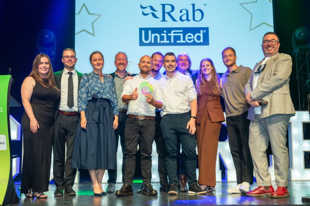 Rab-Unified winning the best B2C UX in ecommerce during the E-commerce Expo 2025