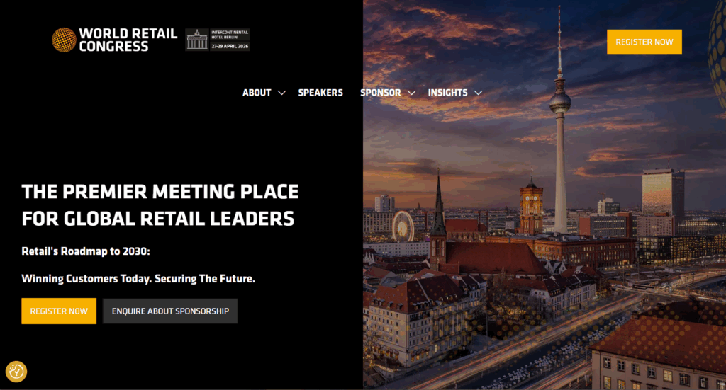 Landing page of the World Retail Congress 2026
