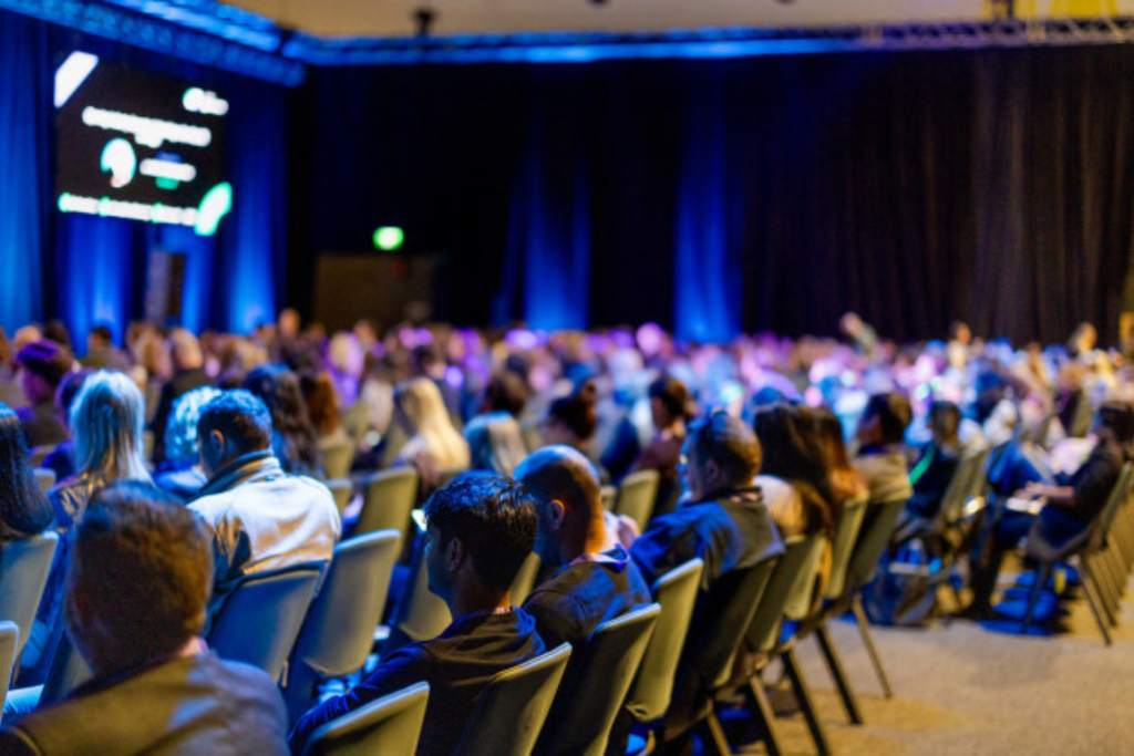 Attendees seated during the mainstage session at the Online Retailer Australia