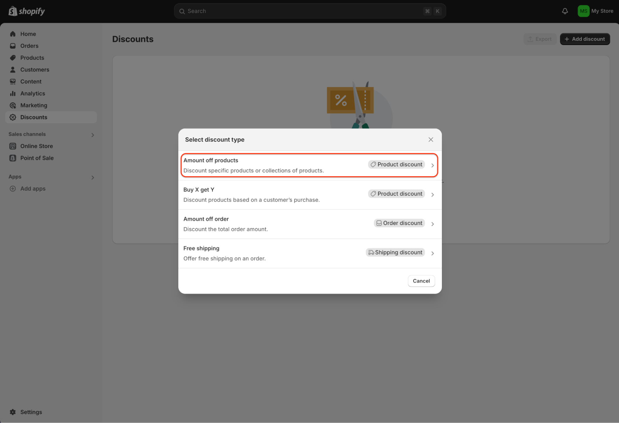 shopify amount off products